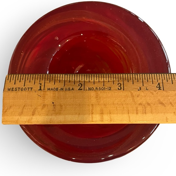 Kosta Boda Sweden Red Swirl Atoll Votive Candle Holder - Anna Ehrner - Picture 10 of 12